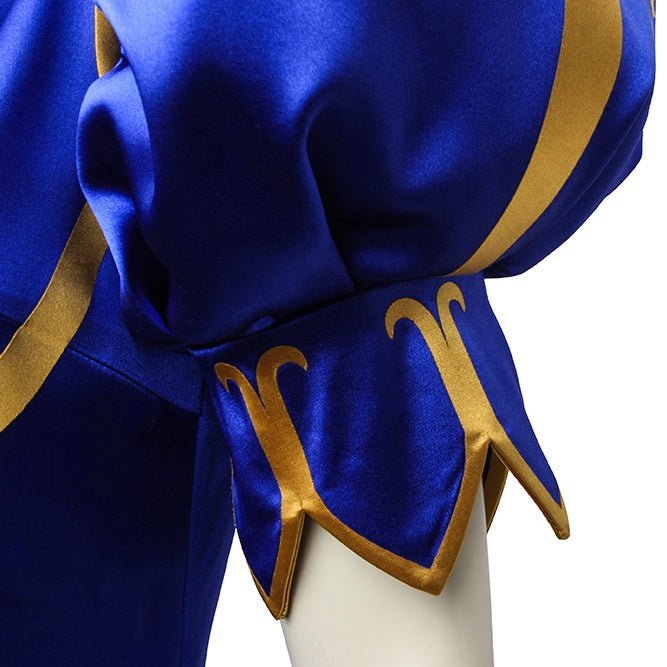 Street Fighter V Cosplay Costume - Chun - Li Classic Battle Outfit Martial Arts Qipao Game Cos Full Set - Coscosmos