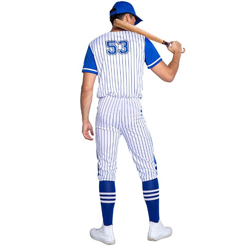Striped Baseball Jersey: Sexy Cheerleader Costume for Party & Cosplay - Coscosmos