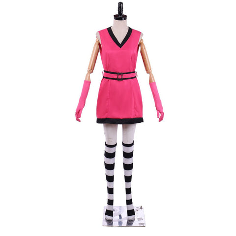 Sugar Sugar Rune Chocolat Meilleure Pink Dress Cloak with Hat Cosplay Costume - Coscosmos