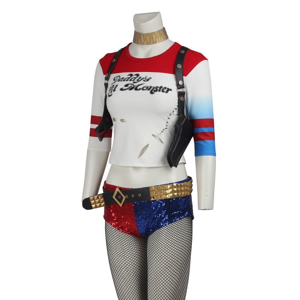 Suicide Squad Harley Quinn Cosplay Costume - Premium Quality Movie Outfit - Coscosmos
