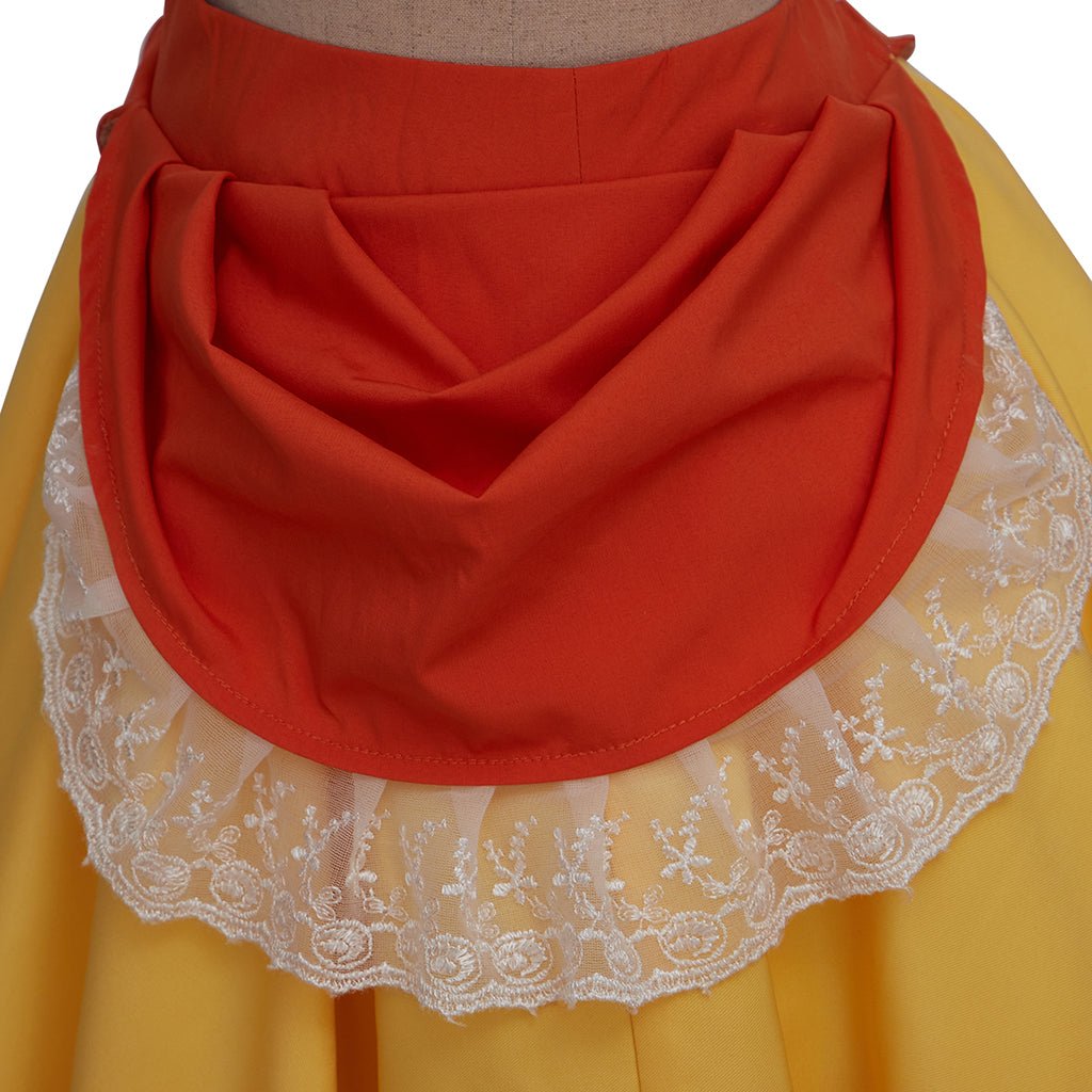 Super Mario Princess Daisy Orange Crop Top and Skirt Two - Piece Set - Coscosmos