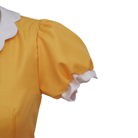 Super Mario Princess Daisy Orange Crop Top and Skirt Two - Piece Set - Coscosmos