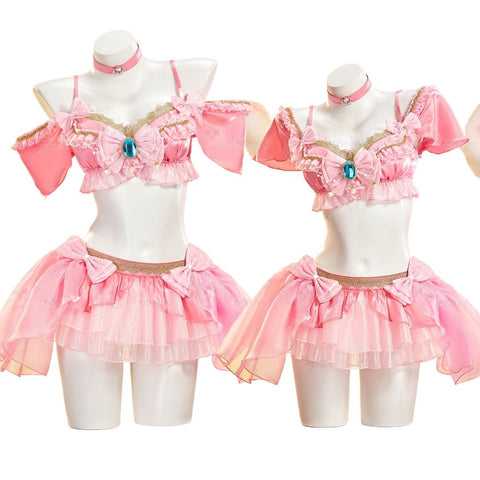 Super Mario Princess Peach Fanart Idol Cosplay Costume - Coscosmos