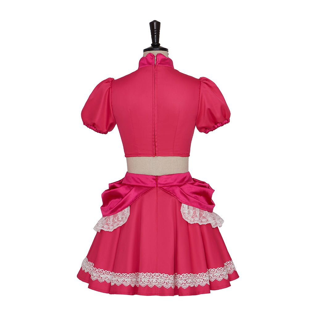 Super Mario Princess Peach Pink Short Dress and Top Two - Piece Set - Coscosmos