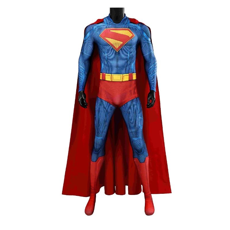 Superman Legacy Clark Kent Halloween Cosplay Costume Superhero Jumpsuit With Cloak - Coscosmos