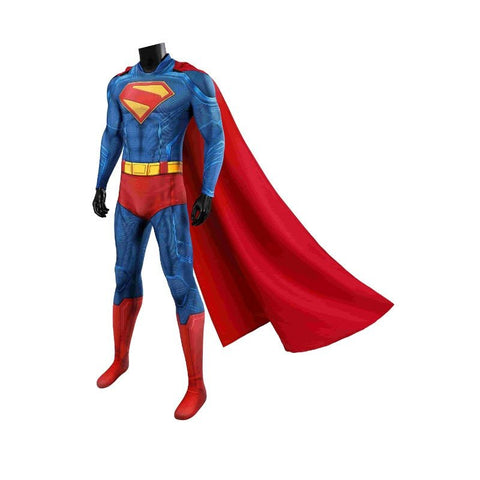 Superman Legacy Clark Kent Halloween Cosplay Costume Superhero Jumpsuit With Cloak - Coscosmos