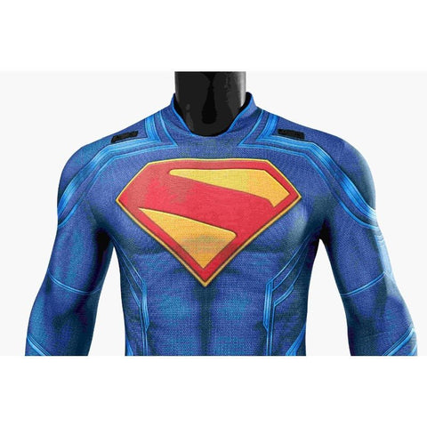 Superman Legacy Clark Kent Halloween Cosplay Costume Superhero Jumpsuit With Cloak - Coscosmos