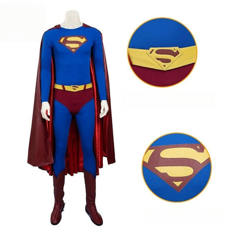 Superman Returns Cosplay Costume - Full Bodysuit Clark Kent Superman Outfit Replica - Coscosmos