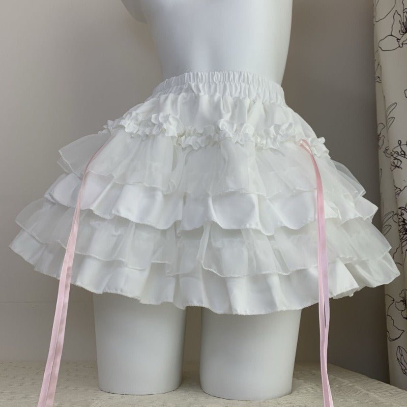 Sweet Lace Cake Lolita Dress 2026 Slim French Puff Short Skirt - Coscosmos