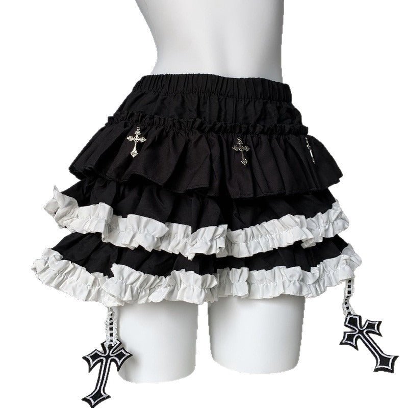 Sweet Lace Cake Lolita Dress 2026 Slim French Puff Short Skirt - Coscosmos