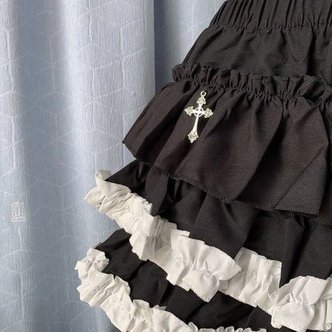Sweet Lace Cake Lolita Dress 2026 Slim French Puff Short Skirt - Coscosmos