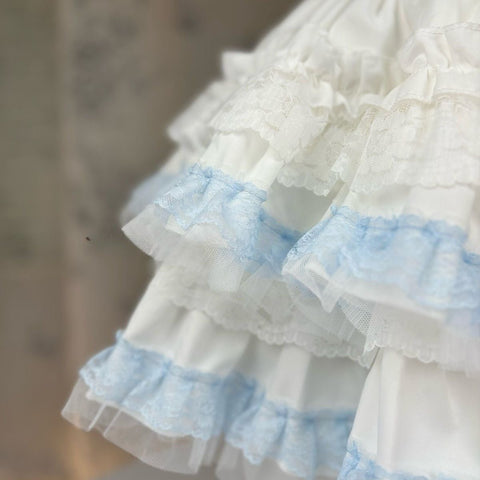 Sweet Lace Cake Lolita Dress 2026 Slim French Puff Short Skirt - Coscosmos