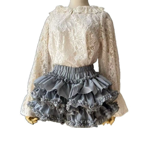 Sweet Lace Cake Lolita Dress 2026 Slim French Puff Short Skirt - Coscosmos