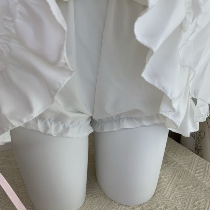 Sweet Lace Cake Lolita Dress 2026 Slim French Puff Short Skirt - Coscosmos