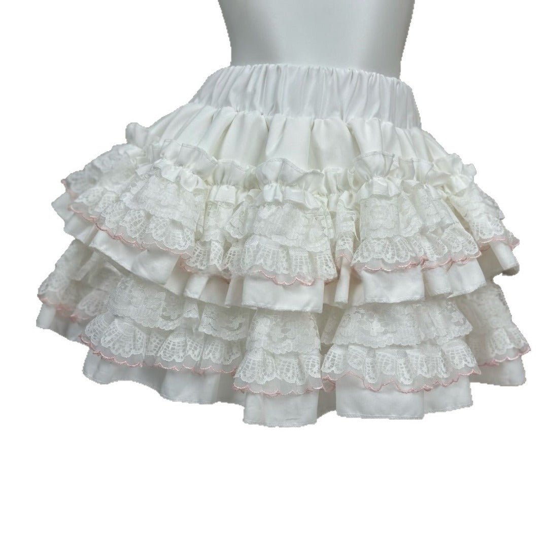 Sweet Lace Cake Lolita Dress 2026 Slim French Puff Short Skirt - Coscosmos
