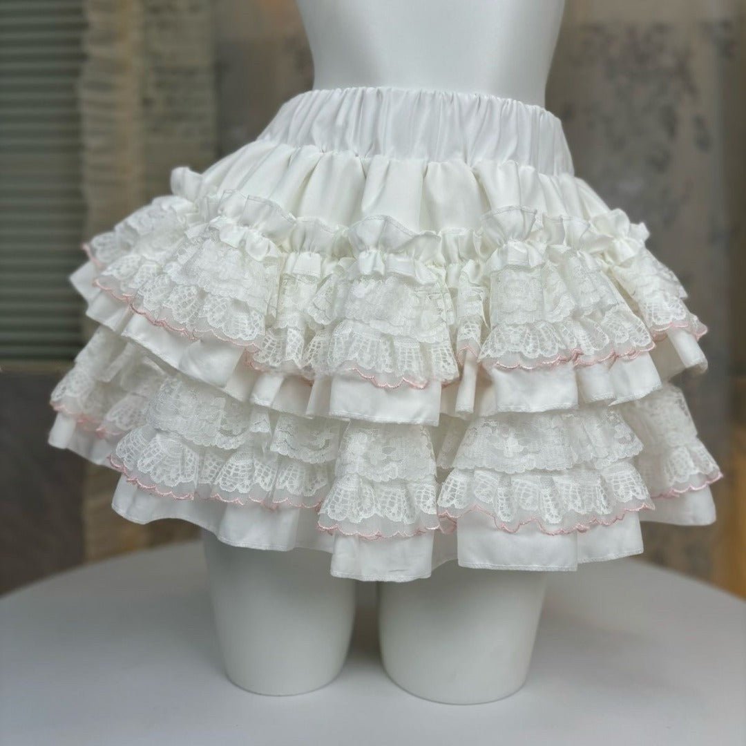 Sweet Lace Cake Lolita Dress 2026 Slim French Puff Short Skirt - Coscosmos