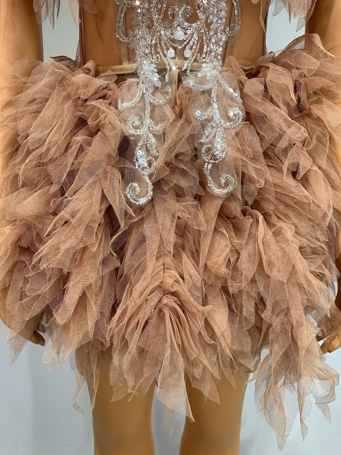 Sweet Stage Outfit Singer Celebrity Performance Costume Birthday Party Dress Fashion Two - Piece Skirt Set - Coscosmos