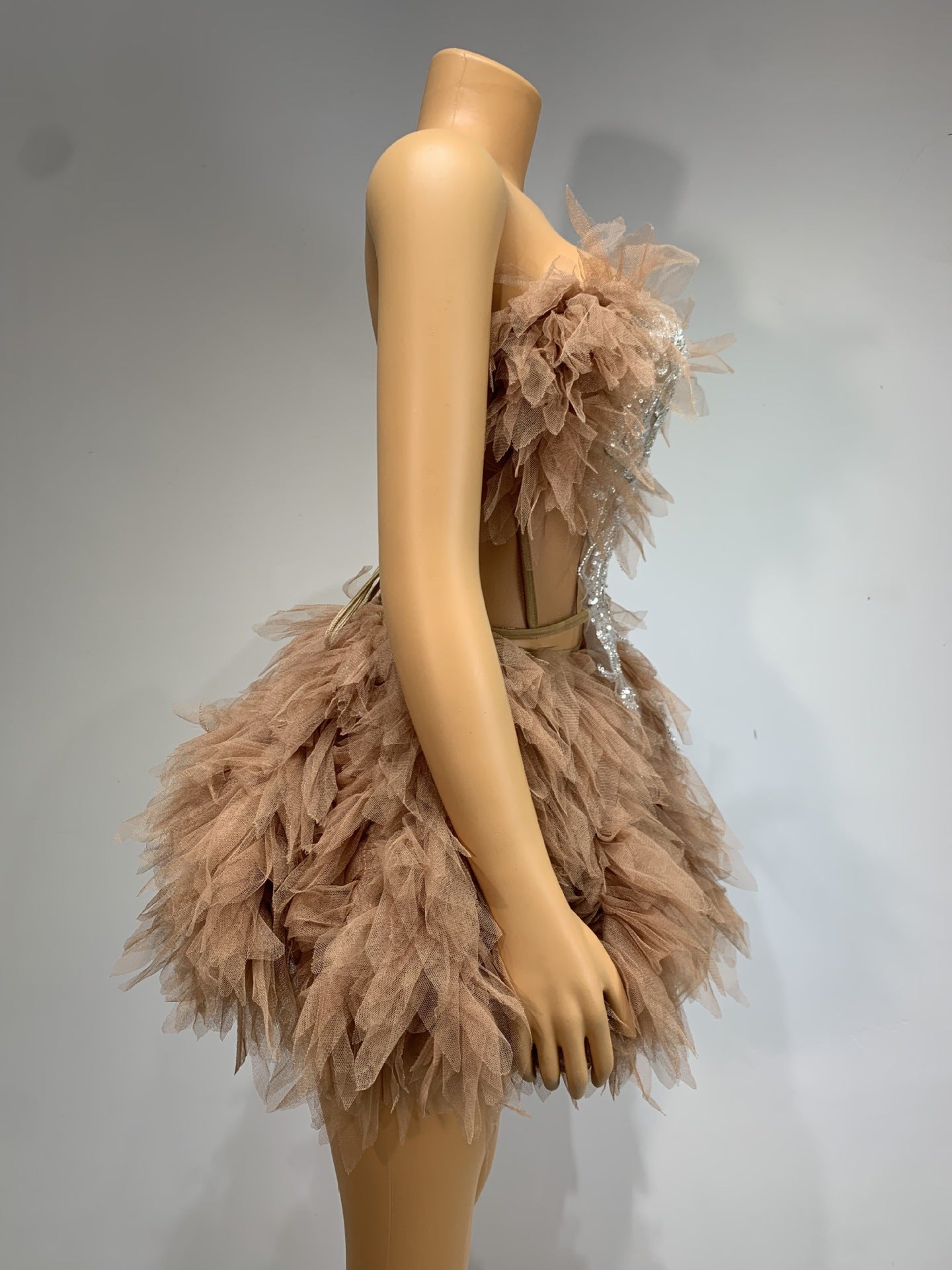 Sweet Stage Outfit Singer Celebrity Performance Costume Birthday Party Dress Fashion Two - Piece Skirt Set - Coscosmos