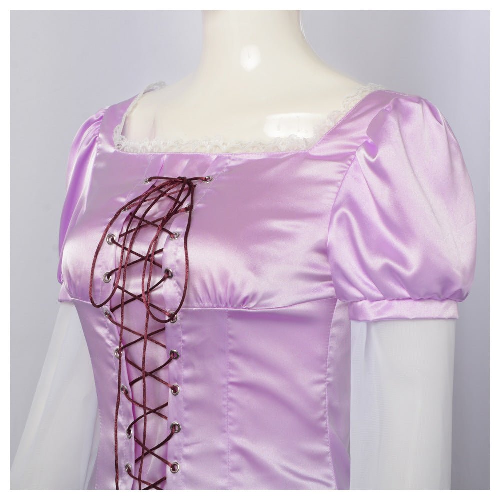 Tangled Rapunzel Cosplay Costume Princess Dress for Halloween Role Play - Coscosmos