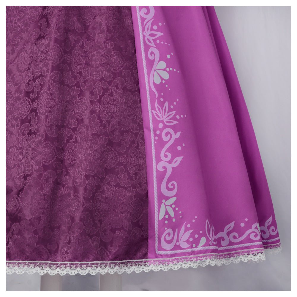 Tangled Rapunzel Cosplay Costume Princess Dress for Halloween Role Play - Coscosmos