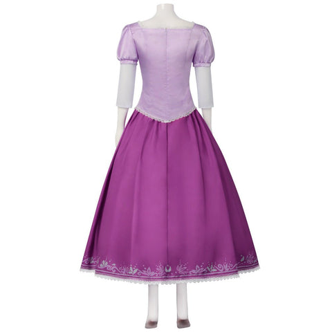 Tangled Rapunzel Cosplay Costume Princess Dress for Halloween Role Play - Coscosmos