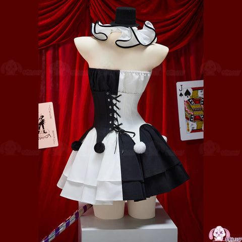 Terrifier Art the Clown Cosplay Costume - Full Set Gothic Black and White Jester Dress for Halloween - Coscosmos