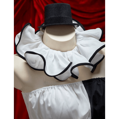 Terrifier Art the Clown Cosplay Costume - Full Set Gothic Black and White Jester Dress for Halloween - Coscosmos