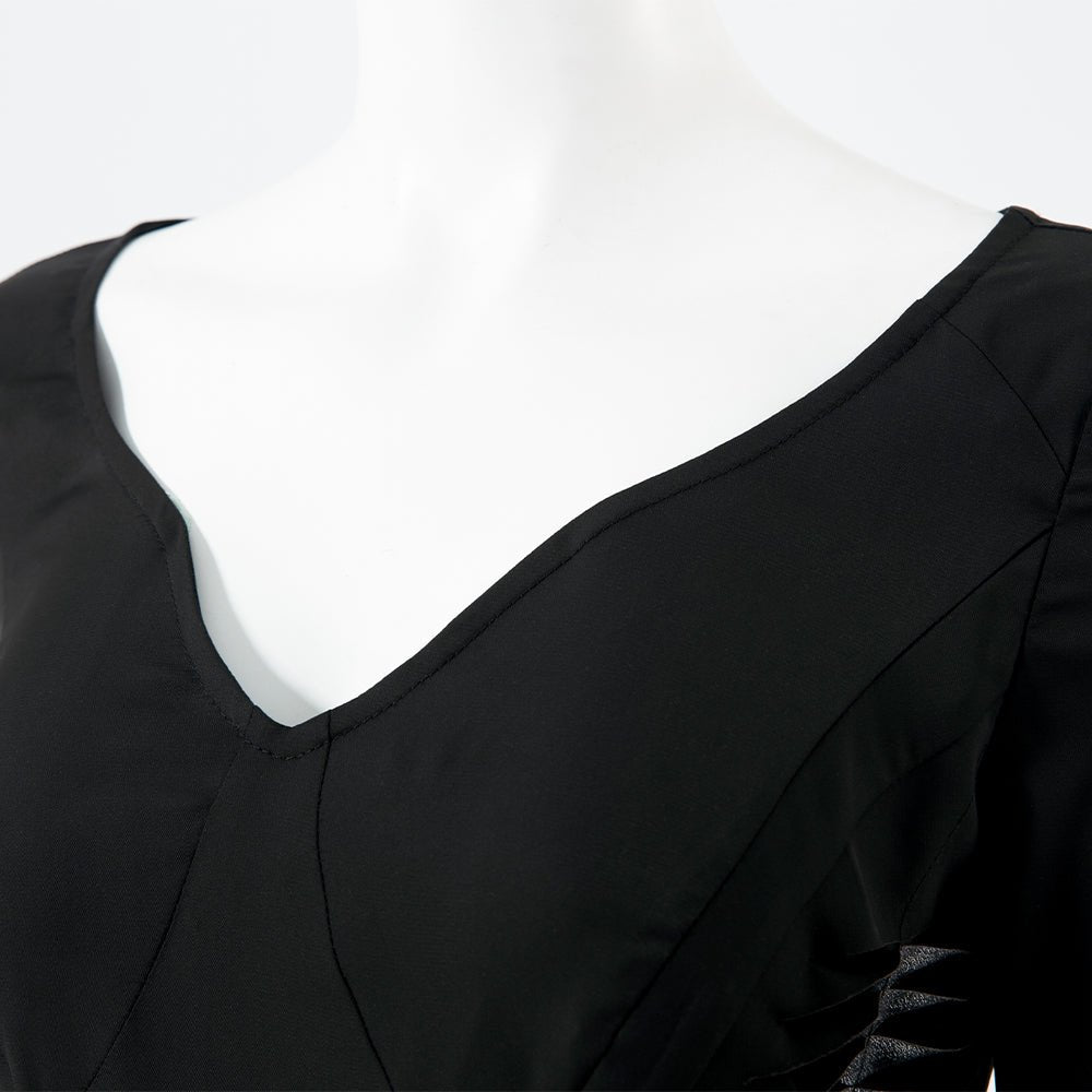 The Addams Family Morticia Addams Cosplay Costume Black Vintage Dress Halloween Carnival Suit - Coscosmos