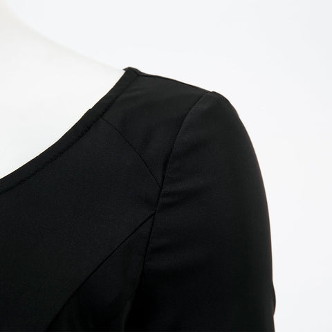 The Addams Family Morticia Addams Cosplay Costume Black Vintage Dress Halloween Carnival Suit - Coscosmos