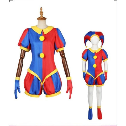 The Amazing Digital Circus Jumpsuit For Adult/ Kids Halloween Clown Outfit Cosplay Suit - Coscosmos