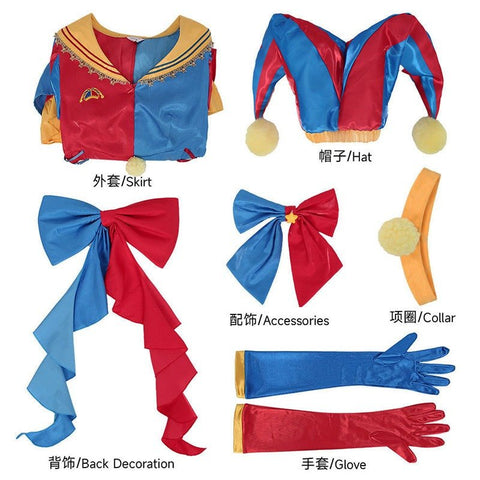 The Amazing Digital Circus Pomni 3 Styles Cosplay Costume - Coscosmos
