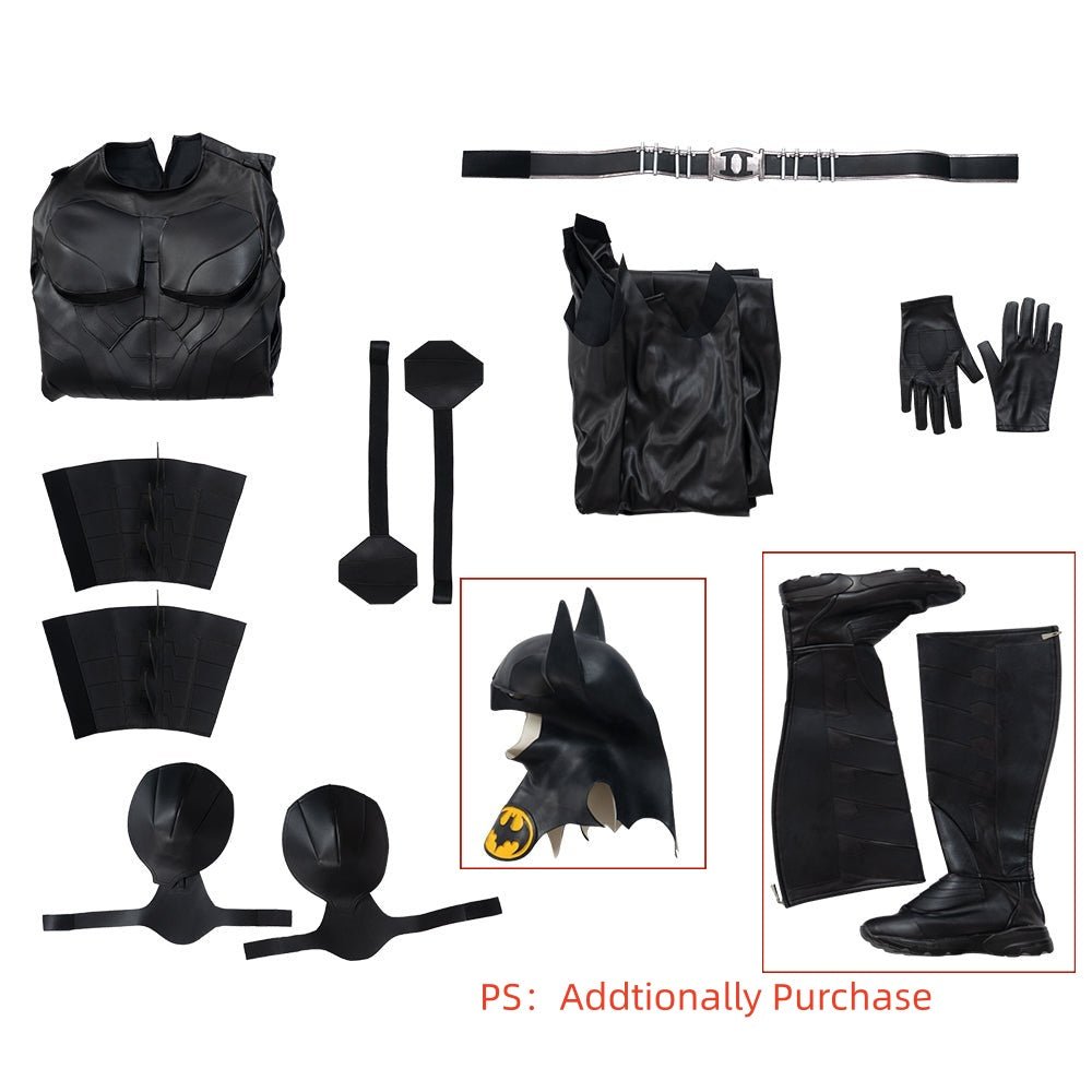 The Flash 2023 Michael Keaton Batman Movie-accurate Cosplay Costume Suit with Helmet and Cape - Coscosmos