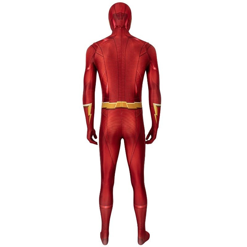 The Flash Season 5 Barry Allen Cosplay Costume Jumpsuit Mask Full Set 3D Print - Coscosmos