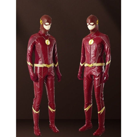 The Flash TV Series Barry Allen Season 4 Cosplay Costume Suit With Shoes - Official Design for Men - Coscosmos