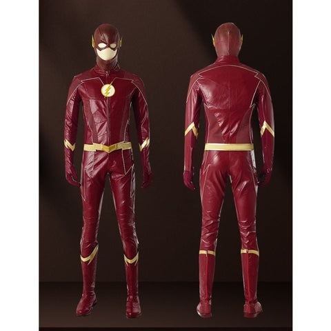 The Flash TV Series Barry Allen Season 4 Cosplay Costume Suit With Shoes - Official Design for Men - Coscosmos