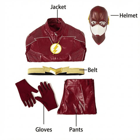 The Flash TV Series Barry Allen Season 4 Cosplay Costume Suit With Shoes - Official Design for Men - Coscosmos
