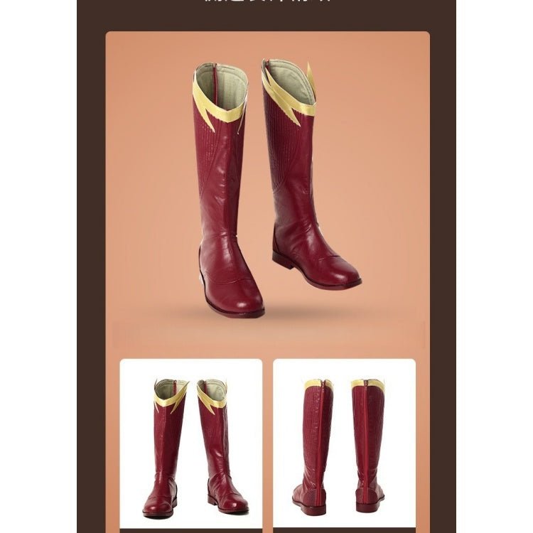 The Flash TV Series Barry Allen Season 4 Cosplay Costume Suit With Shoes - Official Design for Men - Coscosmos