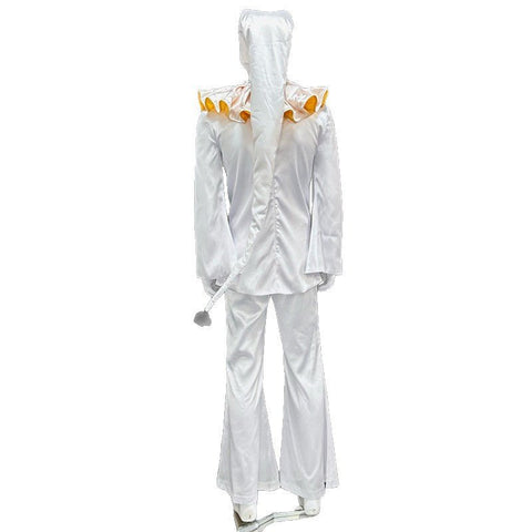 The Freak Circus Old Design White Pierrot & Harlequin Halloween Cosplay Costume - Coscosmos