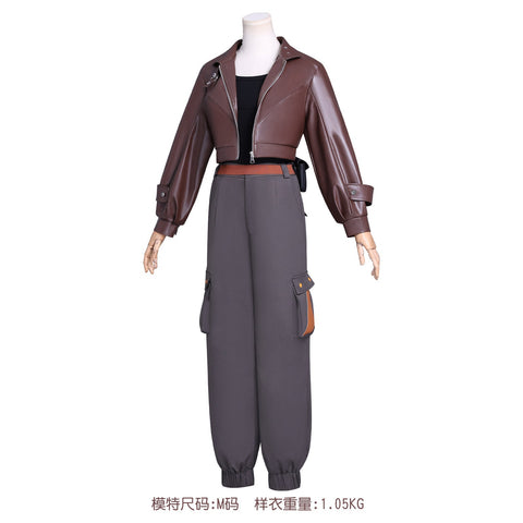 The Legend of Luo Xiao - Hei 2 Luye Leather Workwear Jacket Cosplay Costume - Coscosmos