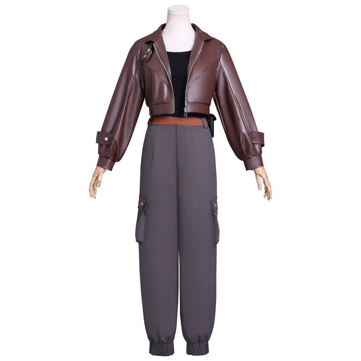 The Legend of Luo Xiao - Hei 2 Luye Leather Workwear Jacket Cosplay Costume - Coscosmos