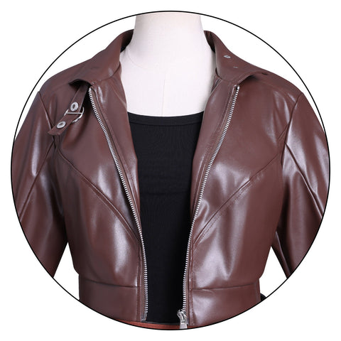 The Legend of Luo Xiao - Hei 2 Luye Leather Workwear Jacket Cosplay Costume - Coscosmos