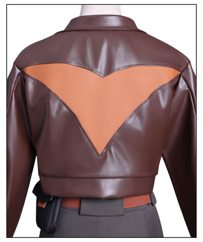 The Legend of Luo Xiao - Hei 2 Luye Leather Workwear Jacket Cosplay Costume - Coscosmos