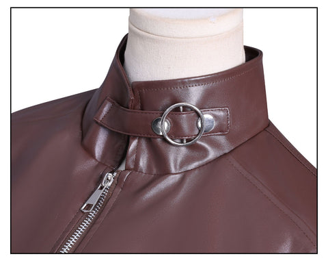 The Legend of Luo Xiao - Hei 2 Luye Leather Workwear Jacket Cosplay Costume - Coscosmos