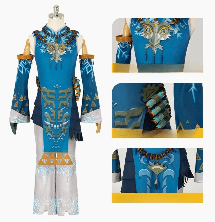 The Legend of Zelda: Tears of the Kingdom Link Cosplay Costume – Top, Trousers, Necklace & Sleeves - Coscosmos