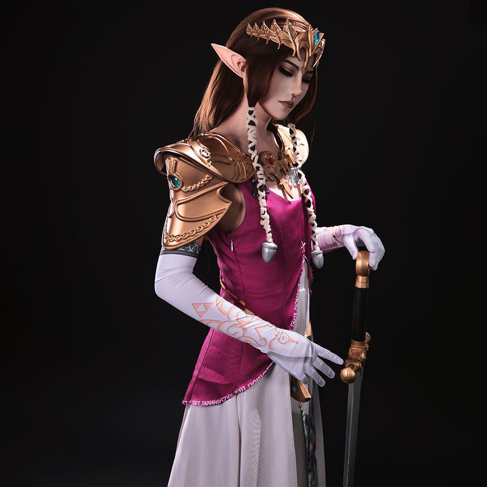 The Legend of Zelda: Twilight Princess Princess Zelda Cosplay Dress Full Royal Outfit - Coscosmos