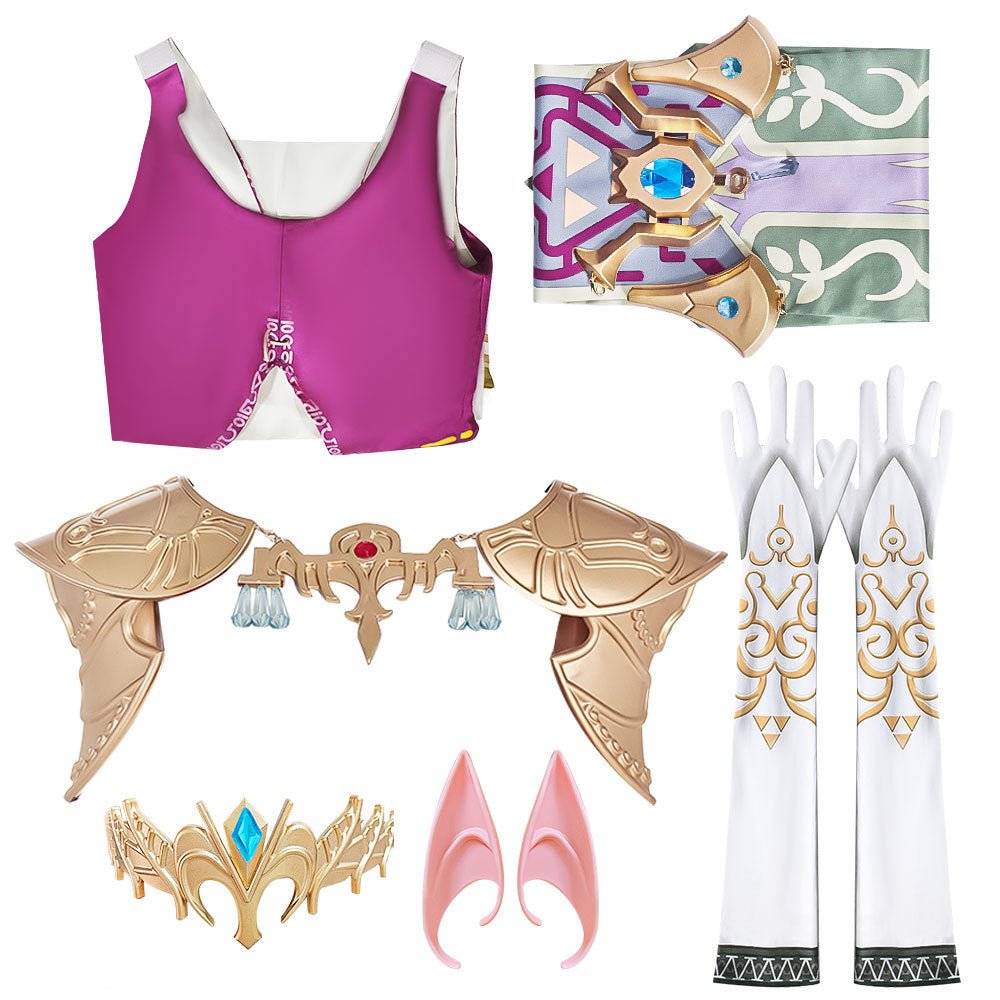 The Legend of Zelda: Twilight Princess Princess Zelda Cosplay Dress Full Royal Outfit - Coscosmos
