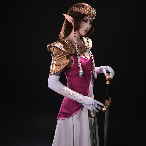 The Legend of Zelda: Twilight Princess Princess Zelda Cosplay Dress Full Royal Outfit - Coscosmos