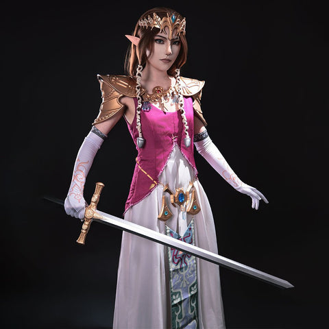 The Legend of Zelda: Twilight Princess Princess Zelda Cosplay Dress Full Royal Outfit - Coscosmos