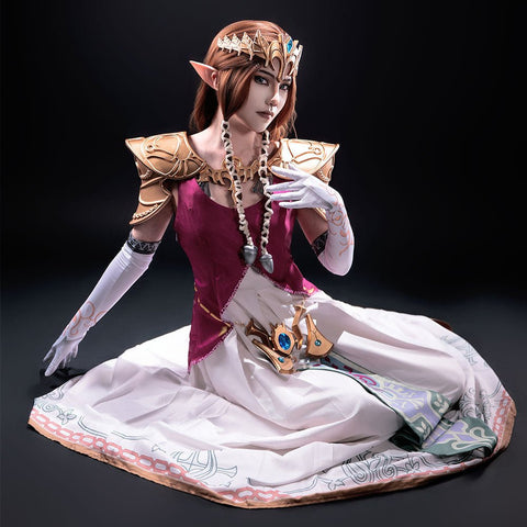 The Legend of Zelda: Twilight Princess Princess Zelda Cosplay Dress Full Royal Outfit - Coscosmos