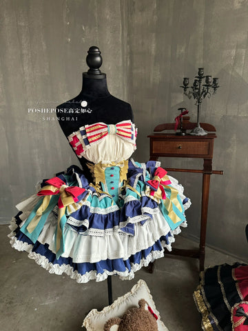 The Little Prince Theater Edition “Repaying Kindness” Off - Shoulder Feather Sequin Mini Dress – Elegant Performance Costume, Birthday Party Outfit, Fashion Mesh Tube Top Dress - Coscosmos
